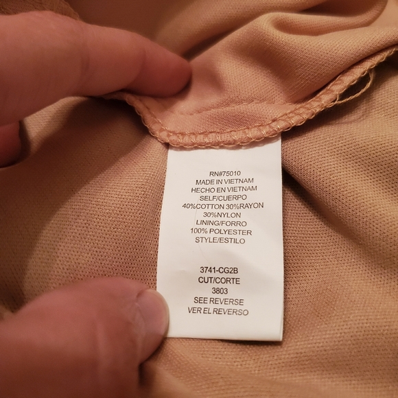 Navy Blue & Nude Lace Halter Dress - Picture 11 of 12